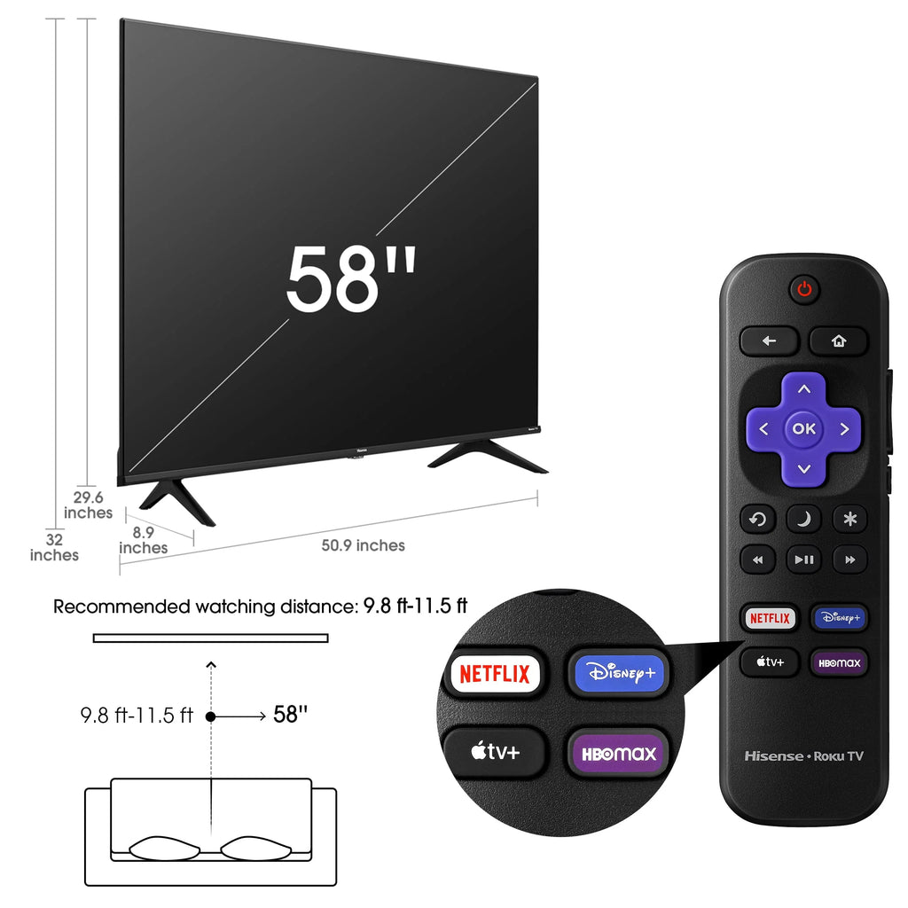58 Class 4K UHD LED LCD Smart TV HDR J848