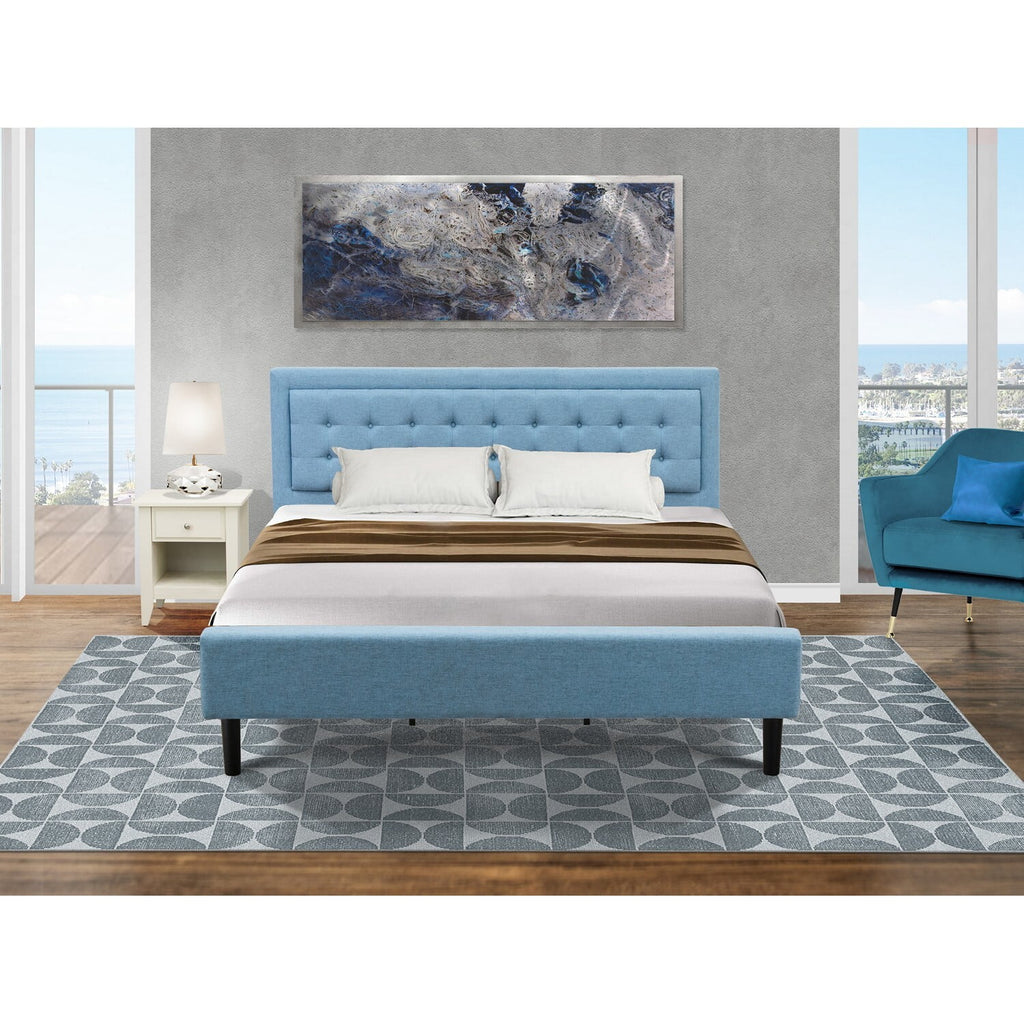 King Bedroom Set in Black/Denim Blue C559