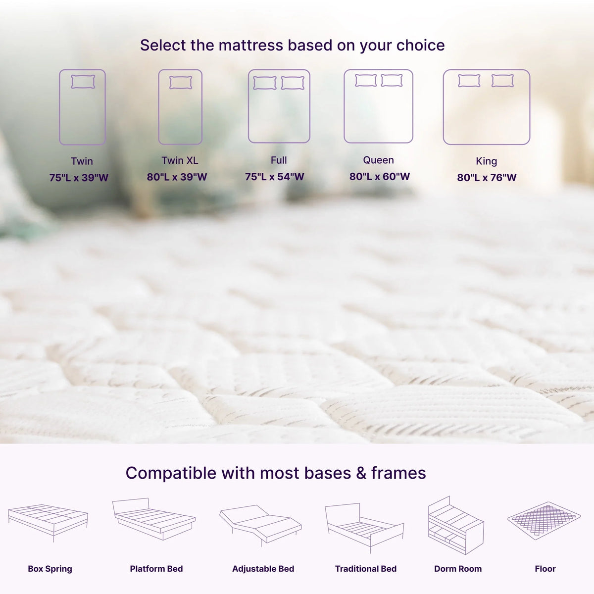 King Size Hybrid Memory Foam Pocket Spring Mattress L844