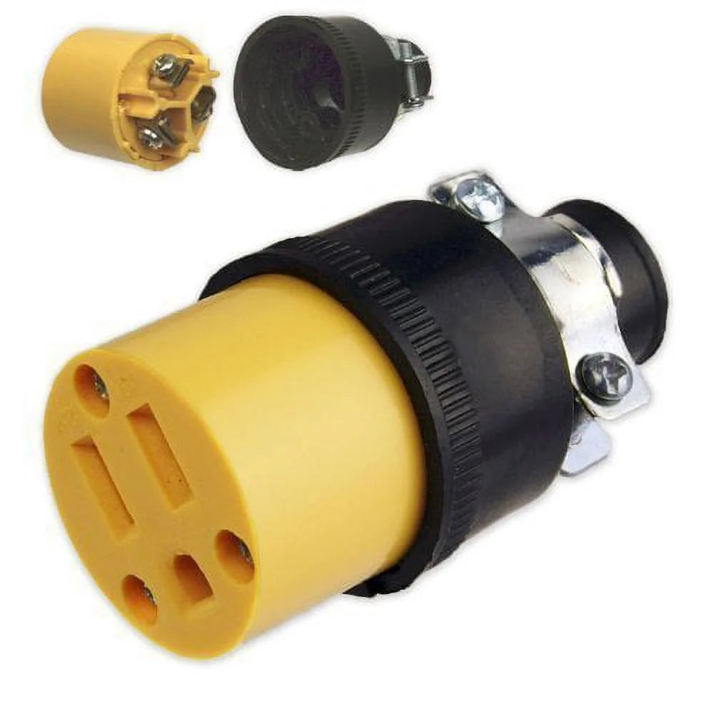 Black 10 Pack Electrical Plug Ends C5080