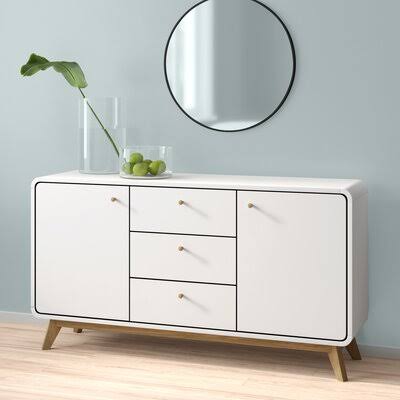 White 3 Drawer Sideboard Q331184