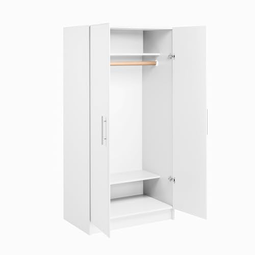 Gray 32" Storage Cabinet with Hanging Rail and Shelves G4764