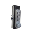 Mechanical Keyless Narrow Stile Latch with Double Sided Combination - Satin Chrome V10095