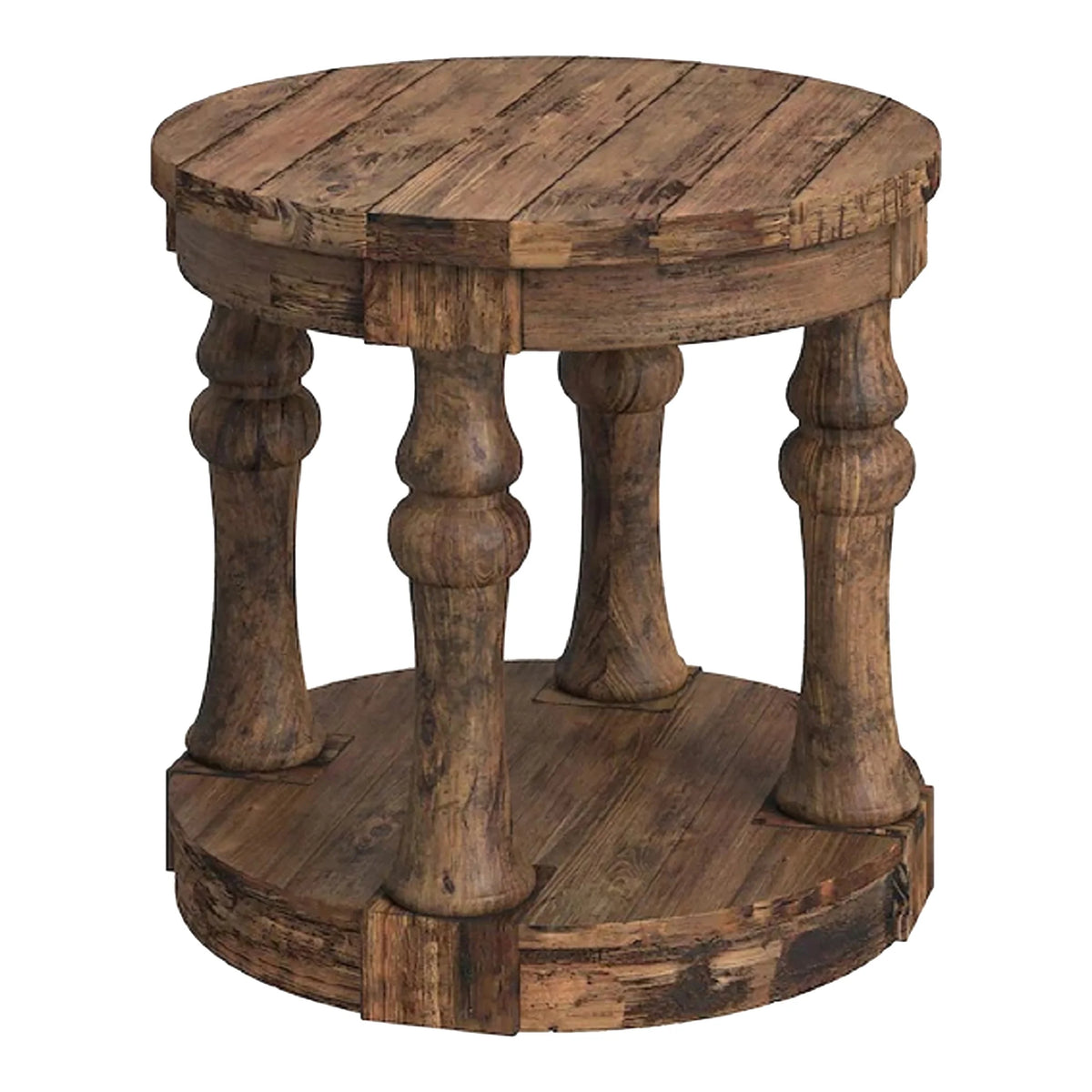 Oak 1-Shelf End Table V290