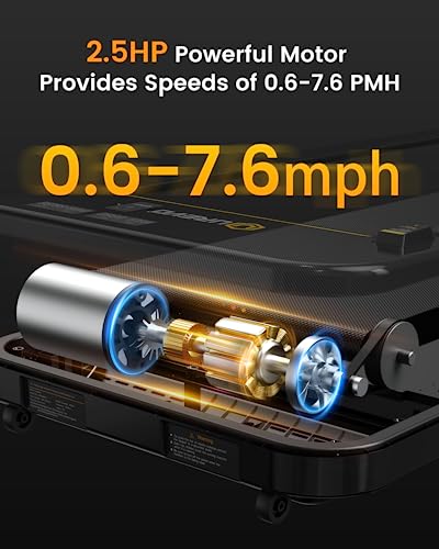 2 in 1 Under Desk Treadmill, 2.5HP Folding Electric Treadmill with Remote Control V873