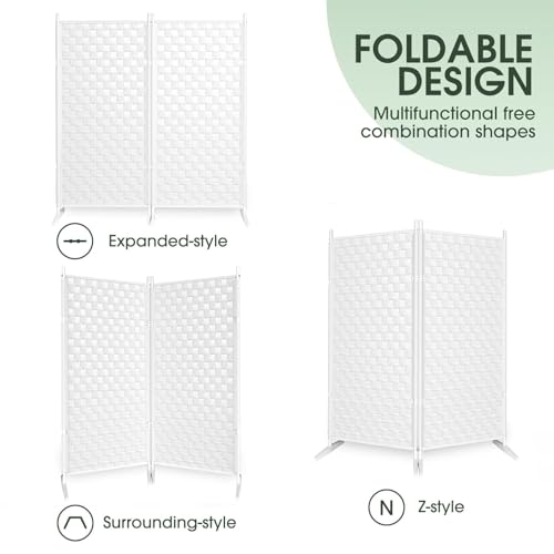 White Folding Room Divider W119