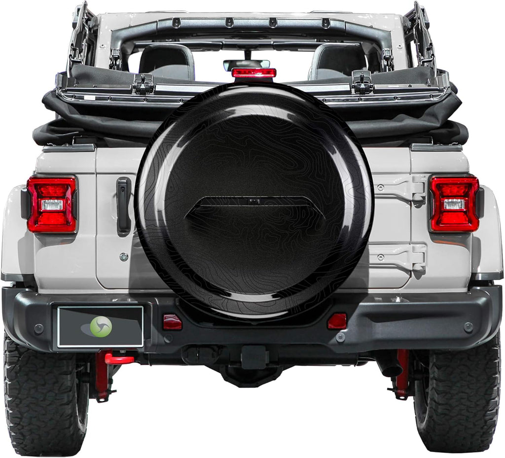 Black-Textured Rigid Tire Cover B685597