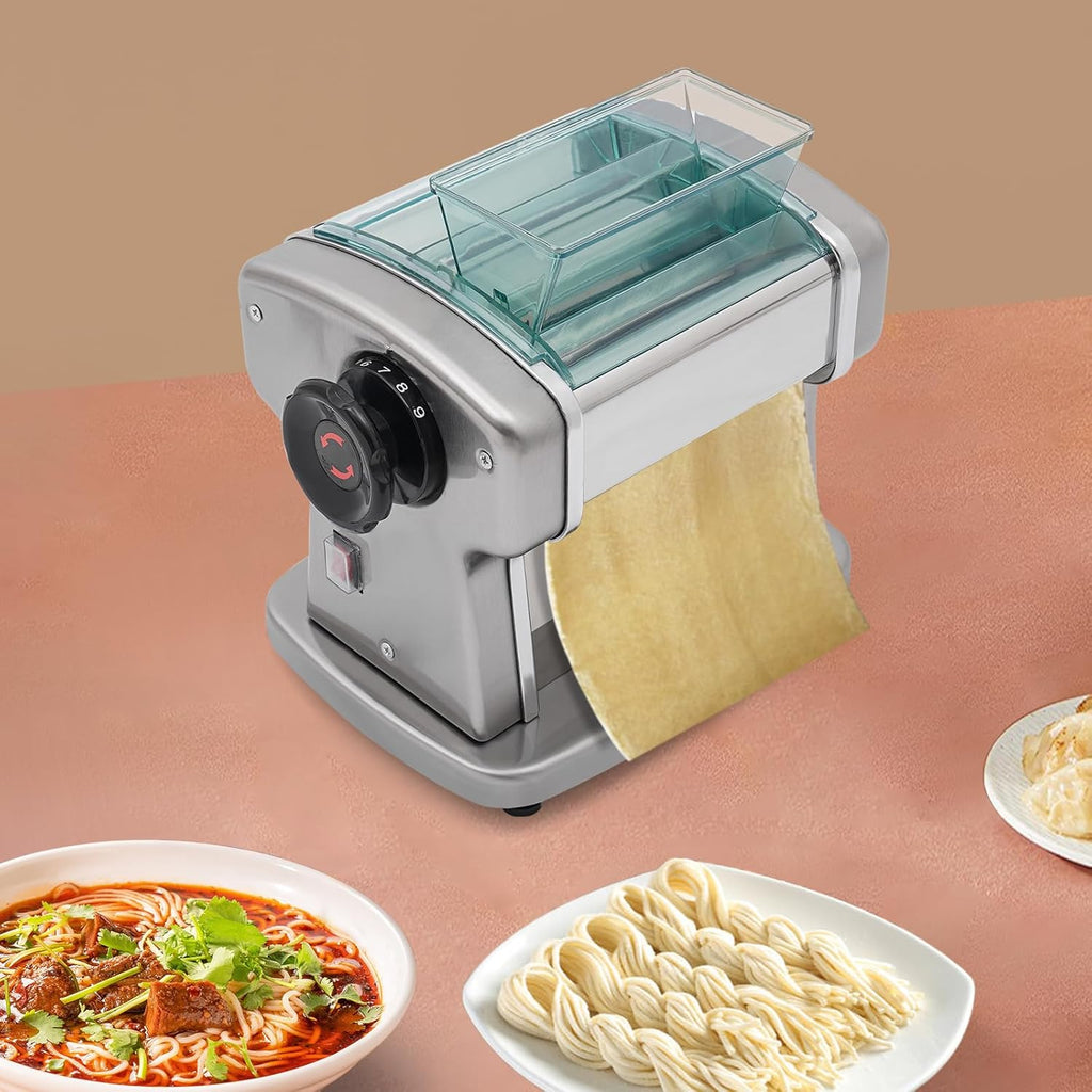Electric Pasta Maker Machine with 9 Thickness Settings, 2 mm Stainless Steel Blade, 135W V8823