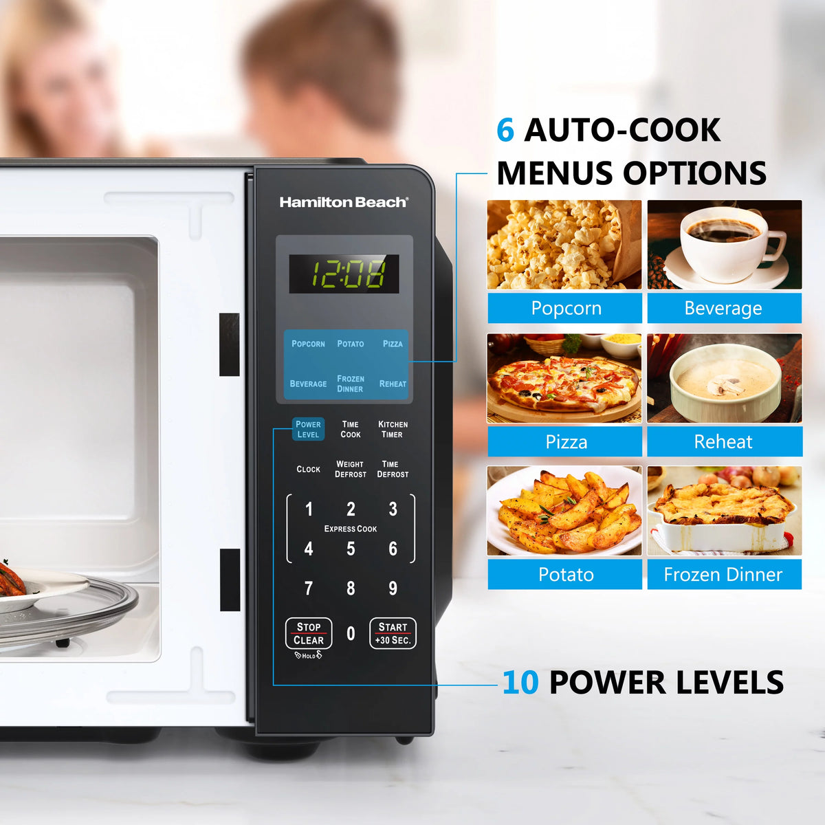 0.9 Cu ft Stainless Steel Countertop Microwave Oven D114