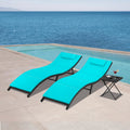 Blue Outdoor Chaise Lounge Chair Set B201875