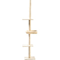 4-Level Carpeted Adjustable Cat Tree with Cat Bed T689