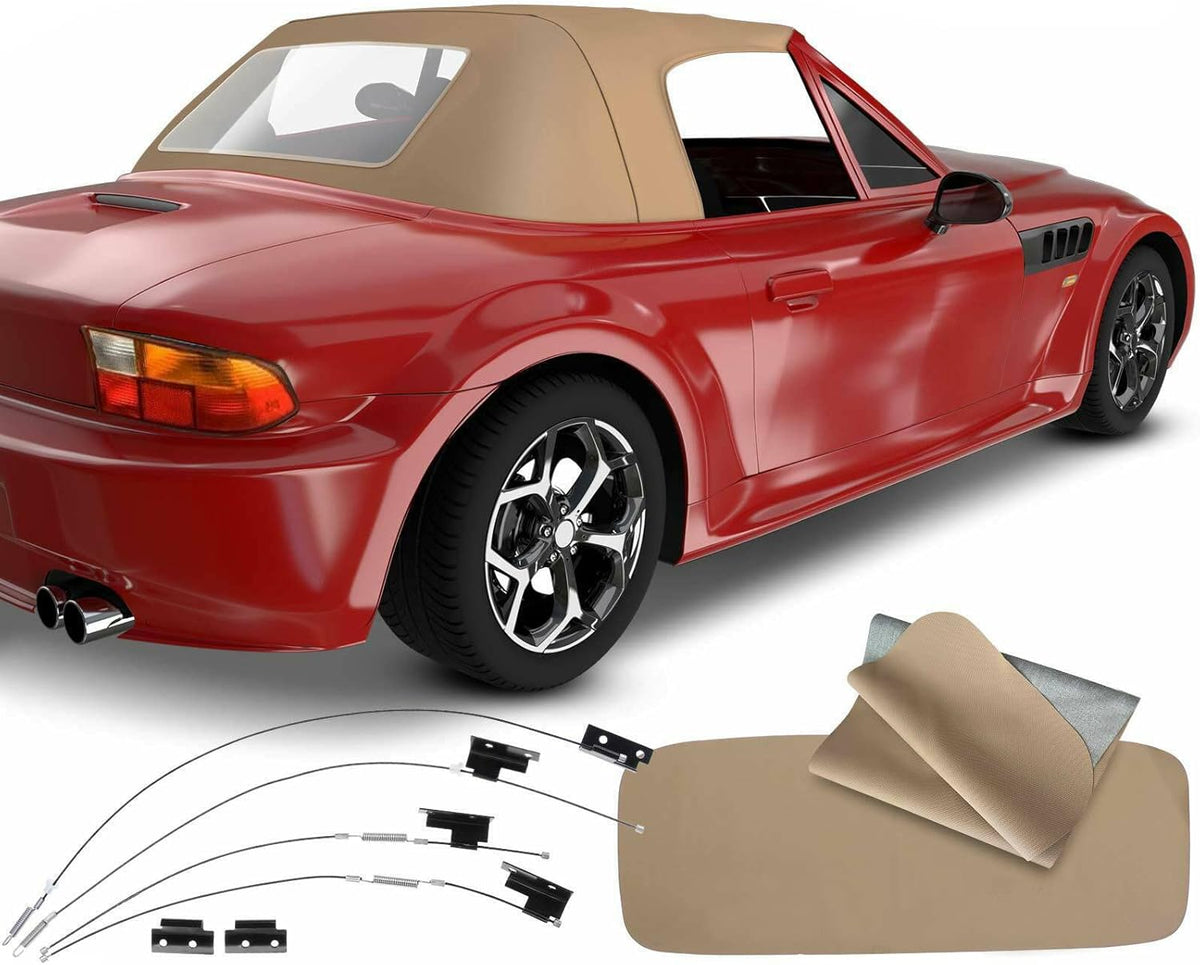 Tan Convertible Soft Top with Plastic Window T760013