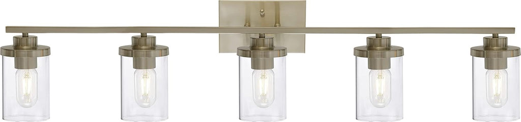 Industrial Brushed Nickel 4-Lights Clear Glass Wall Lamp Light Fixture G523245
