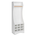 White Engineered Wood Wardrobe with Shoe Storage X38991