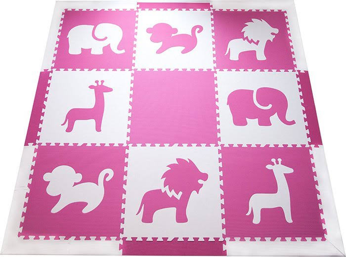 Dark Pink White Kids Play Mat Sets S966864