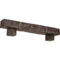 Aged Pecan Faux Wood Fireplace Mantel Kit with Corbels E82726