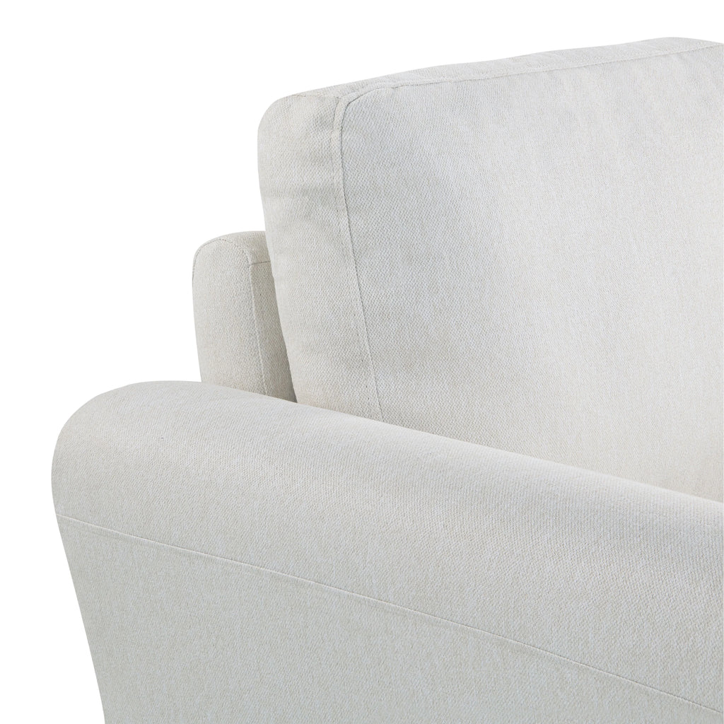Oyster Fabric Sofa with Rolled Arms E400227