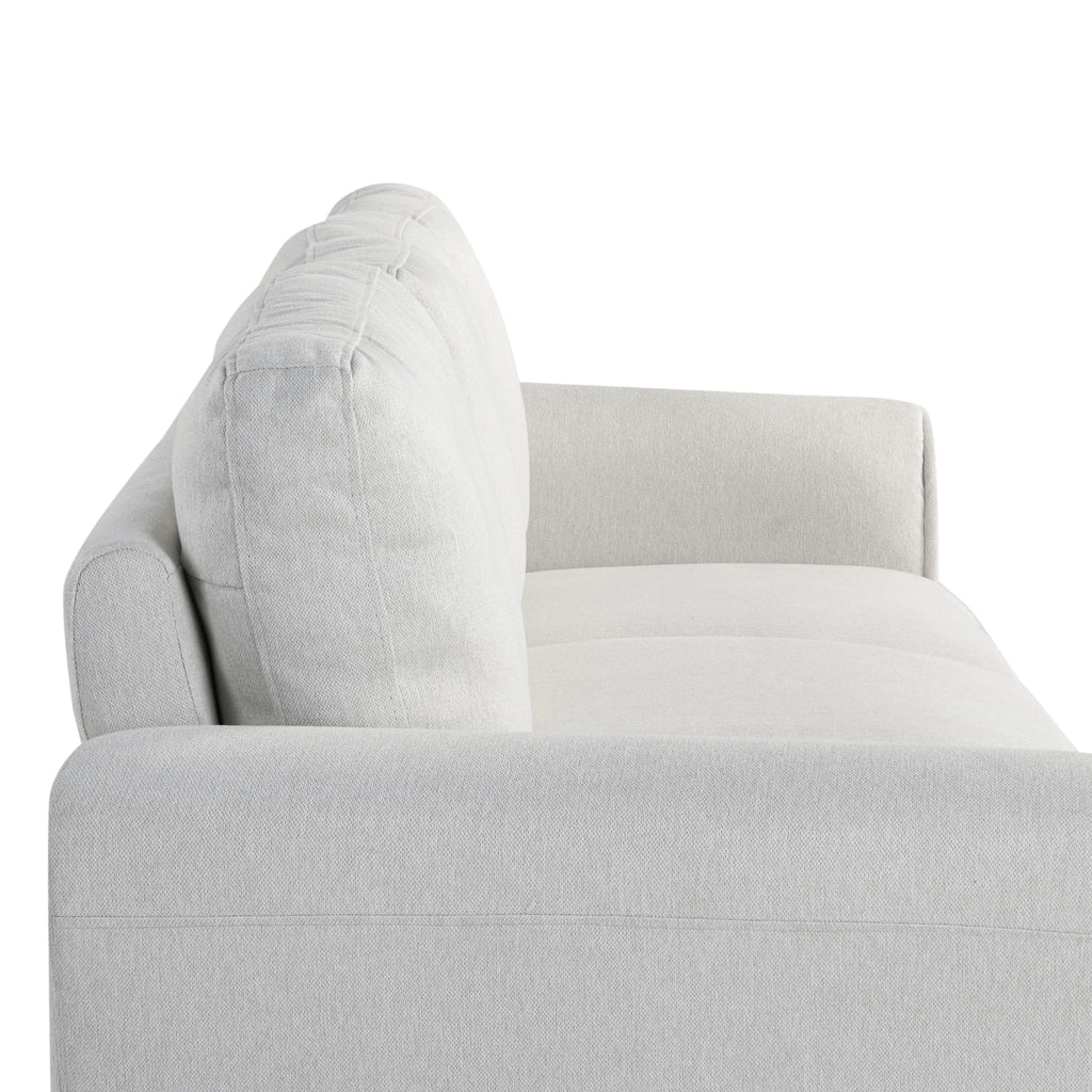 Oyster Fabric Sofa with Rolled Arms E400227