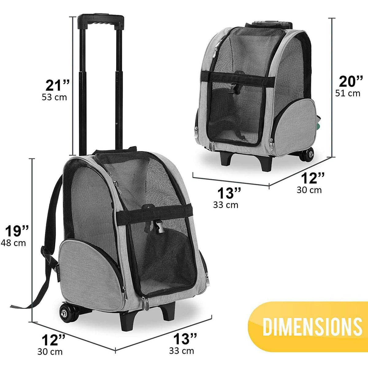 Backpack Pet Travel Carrier with Double Wheels D84987