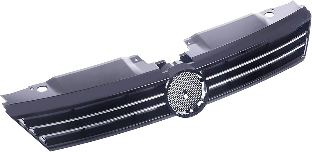 Front Grille Grill Assembly With Chrome Shell Molding With Black Insert Compatible With Volkswagen Jetta 2011 2012 2013 2014 Pack of 2 Q1266