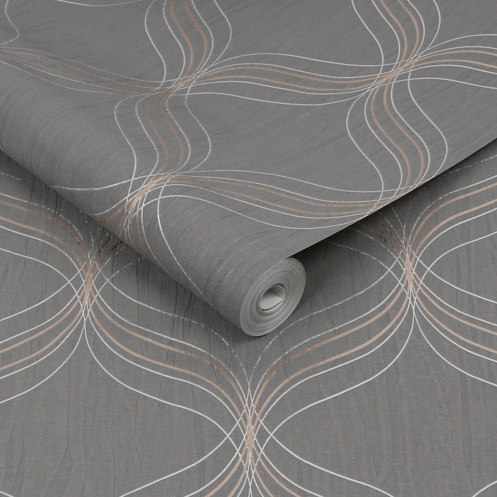 Optical Geo Grey Removable Wallpaper K551