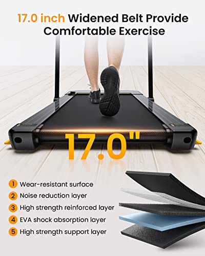 2 in 1 Under Desk Treadmill, 2.5HP Folding Electric Treadmill with Remote Control V873