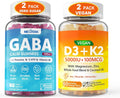 GABA Gummies 500 mg + Vegan Vitamin D3 5000IU K2 Gummies T103973