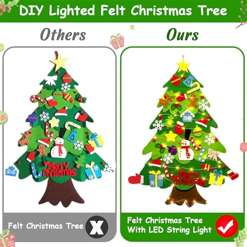 Felt Christmas Tree with Lights T5393