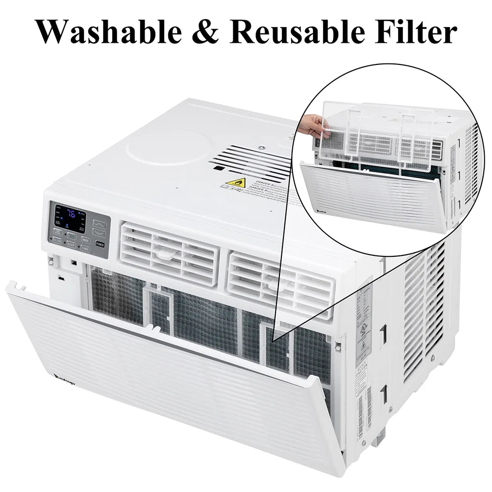 12000BTU 115V White Window-Mounted Air Conditioner with Remote Control G787614