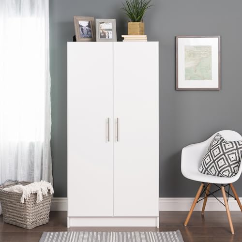 Gray 32" Storage Cabinet with Hanging Rail and Shelves G4764