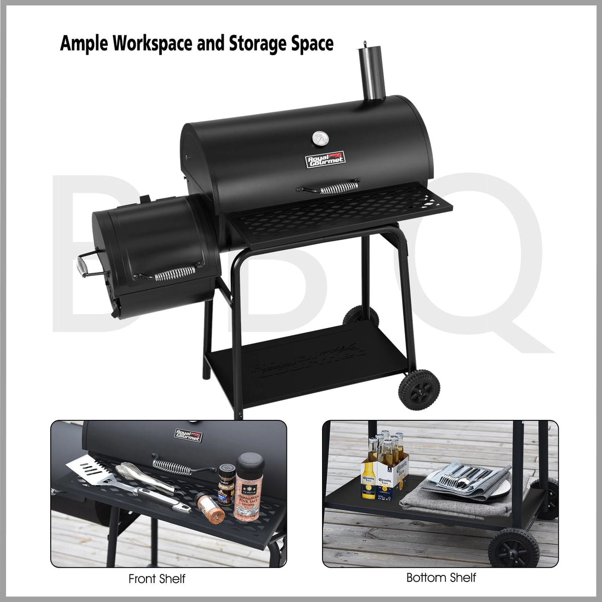 Charcoal Grill with Offset Smoker A551