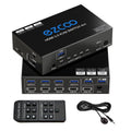 4-Port USB 3.0 KVM Switch HDMI 4K 60Hz with USB Peripheral Hub E472