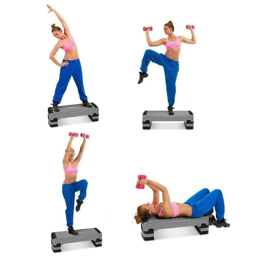 Adjustable Exercise Stepper with Risers Y342464