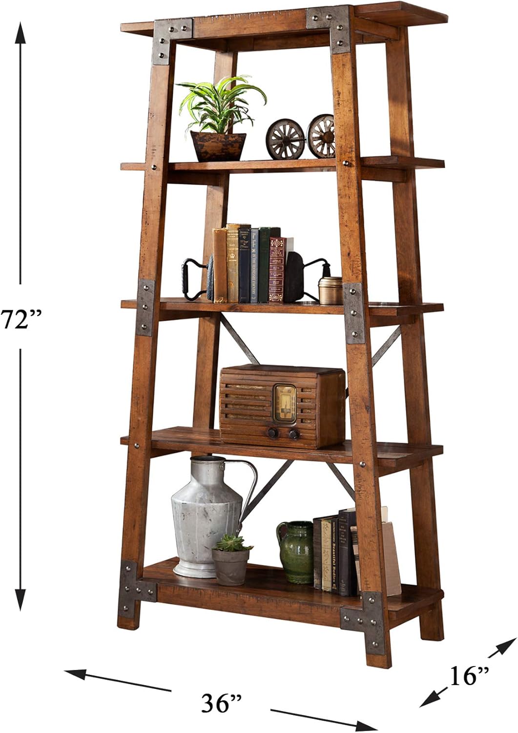 Brown 4-Tier Bookcase A177