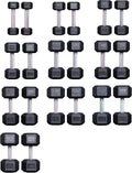 5-50 lb Rubber Hex Dumbbell Set A4262