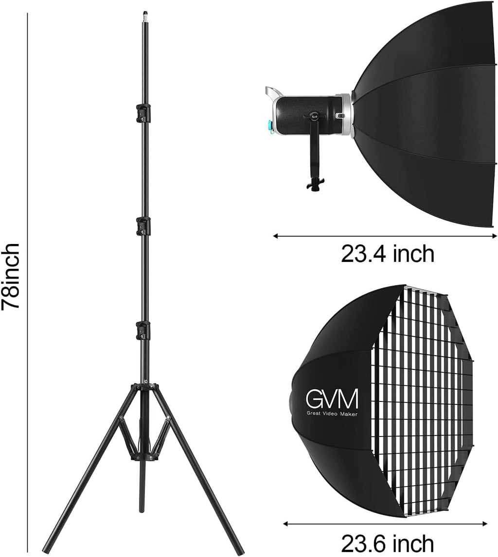 200W Bi-Color LED Video Light with Softbox P1577
