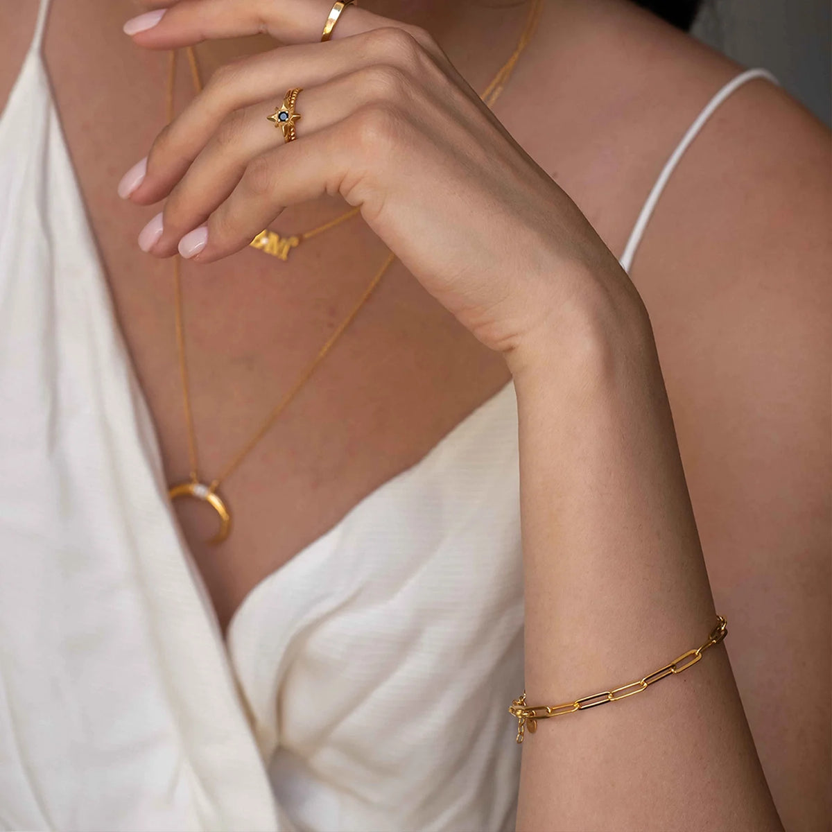 Vermeil Gold Plated Silver Chain Link Bracelet B887838