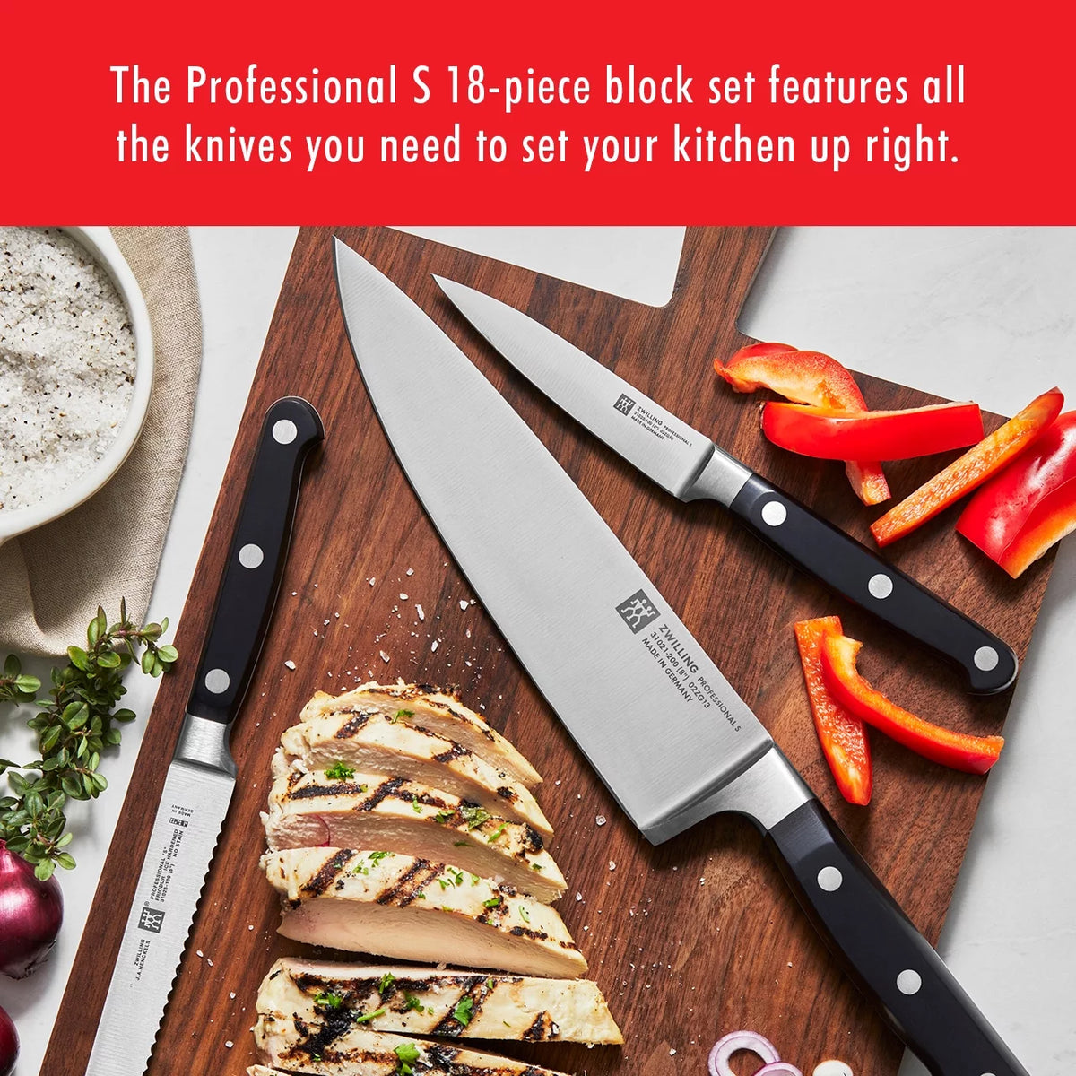 18-pc Knife Block Set Q947