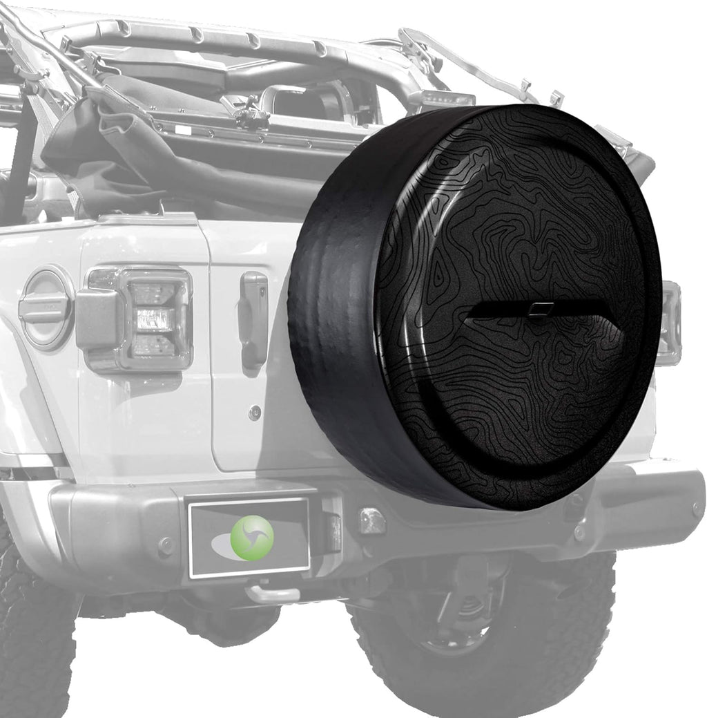Black-Textured Rigid Tire Cover B685597
