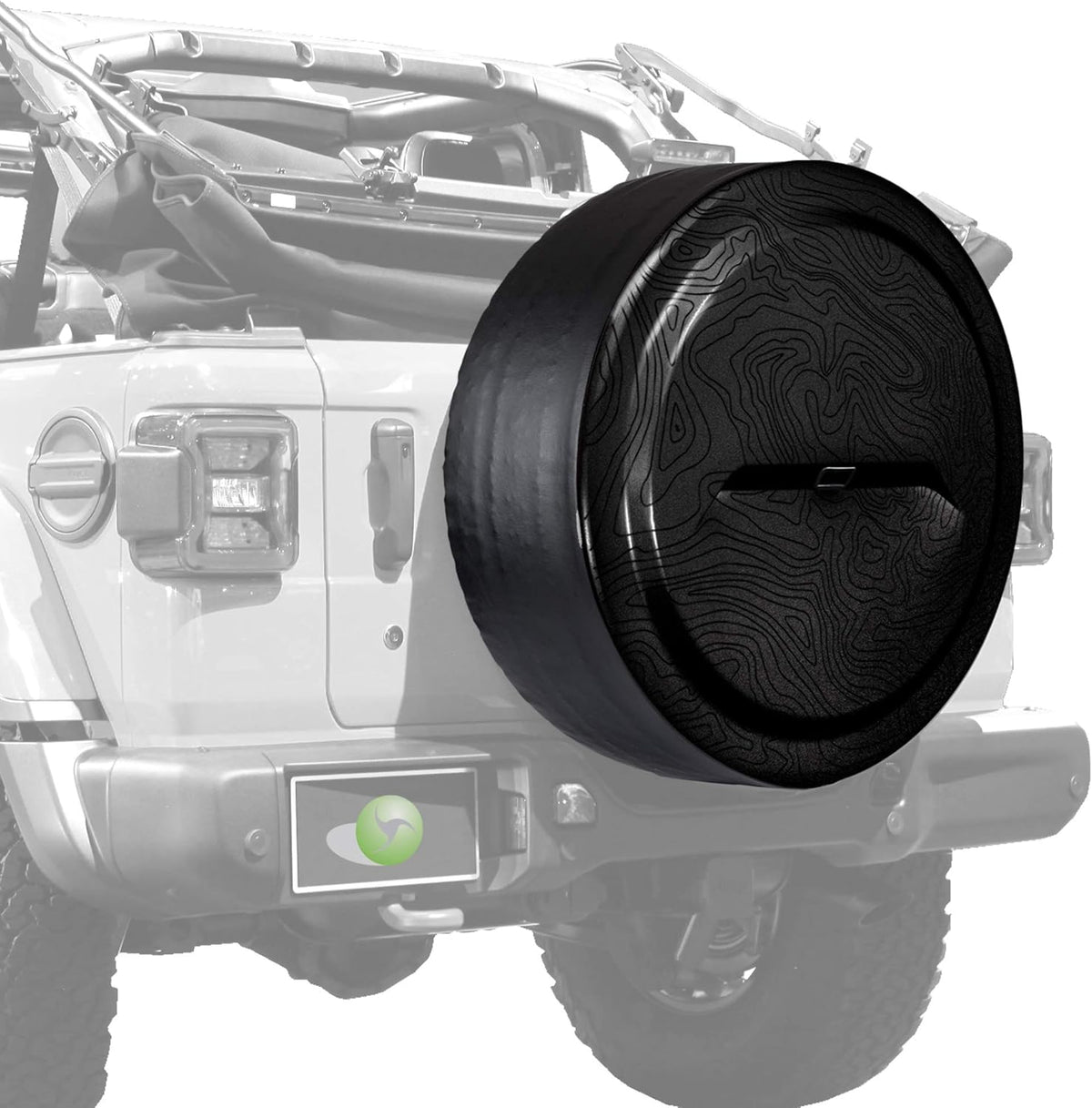 Black-Textured Rigid Tire Cover B685597