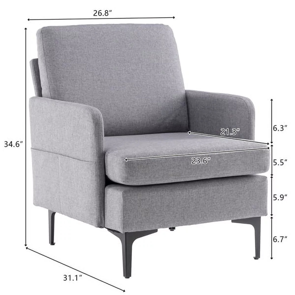Light Grey Lounge Chair U269