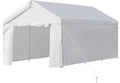 10x20 ft Heavy Duty Carport with Removable Sidewalls & Doors N497