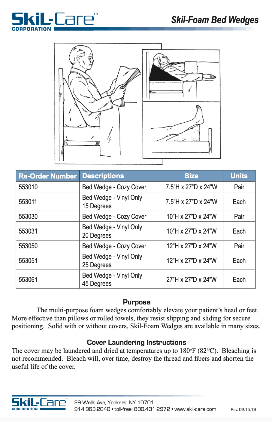 45-Degree Bed Wedge with Vinyl Cover A98199