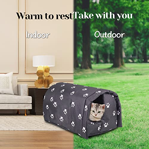 Waterproof Outdoor Cat House Black C32063