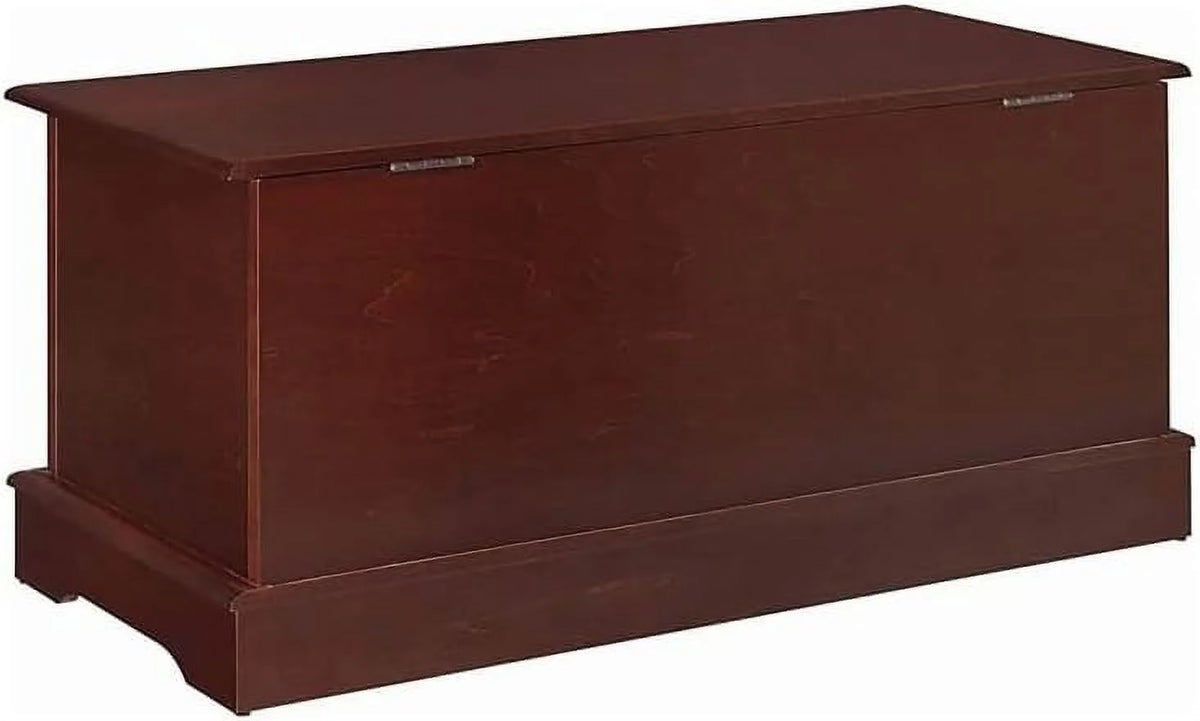 Warm Brown Cedar Lined Wood Storage Blanket Chest Trunk I544