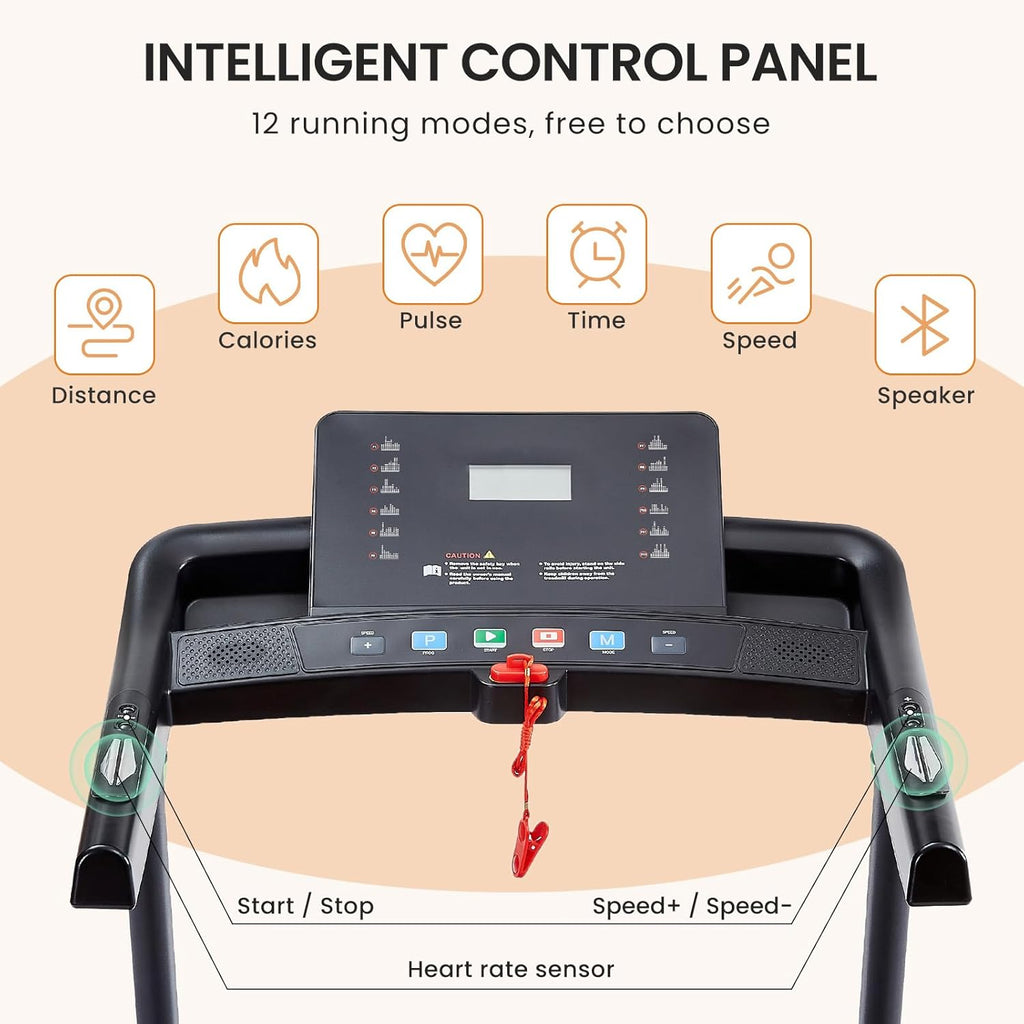 2.5 HP Folding Treadmill with 3-Speed Incline Adjustment G359808