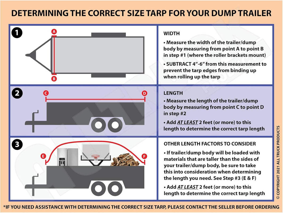 Dump Truck and Trailer Tarp Kit Y81420