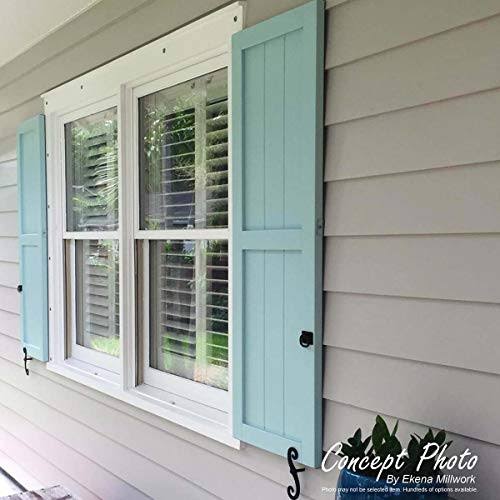White Composite Board-n-Batten Shutters (Per Pair) Q9910