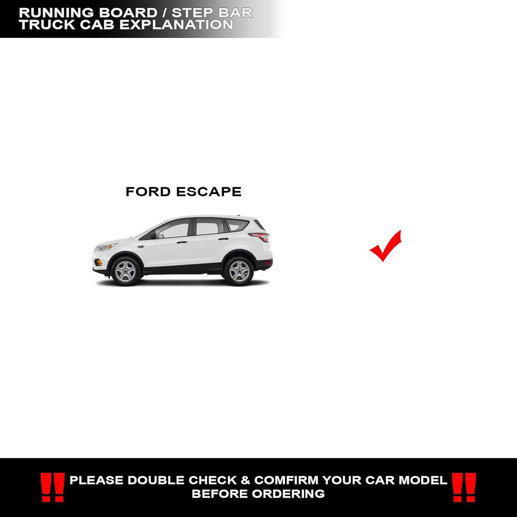 6 VP Series Aluminum Running Boards Black With Chrome Trim U59249