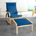 Velvet Navy Blue Chair and Ottoman Covers J631